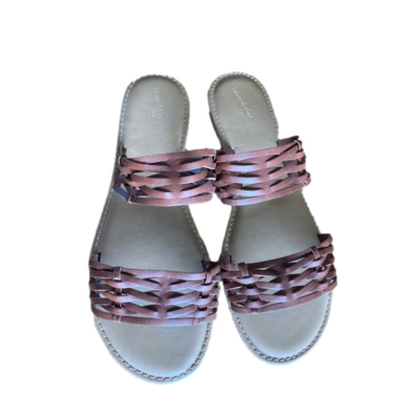 Universal thread brown slides slip on sandels 11 - Picture 1 of 6